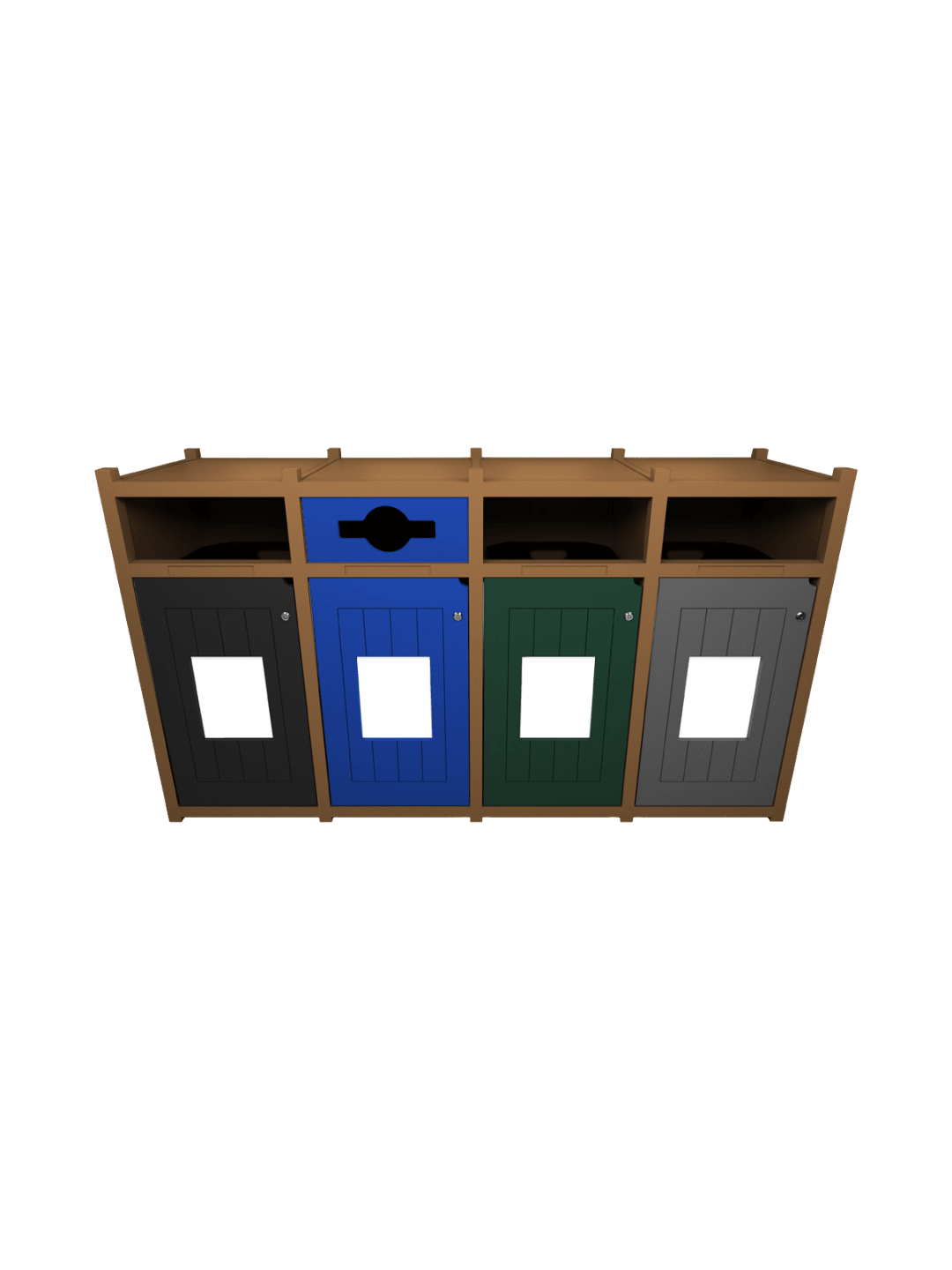  VISION - Quad - Unit - Full-Mixed-Full-Full - Cedar-Black-Blue-Green-Grey