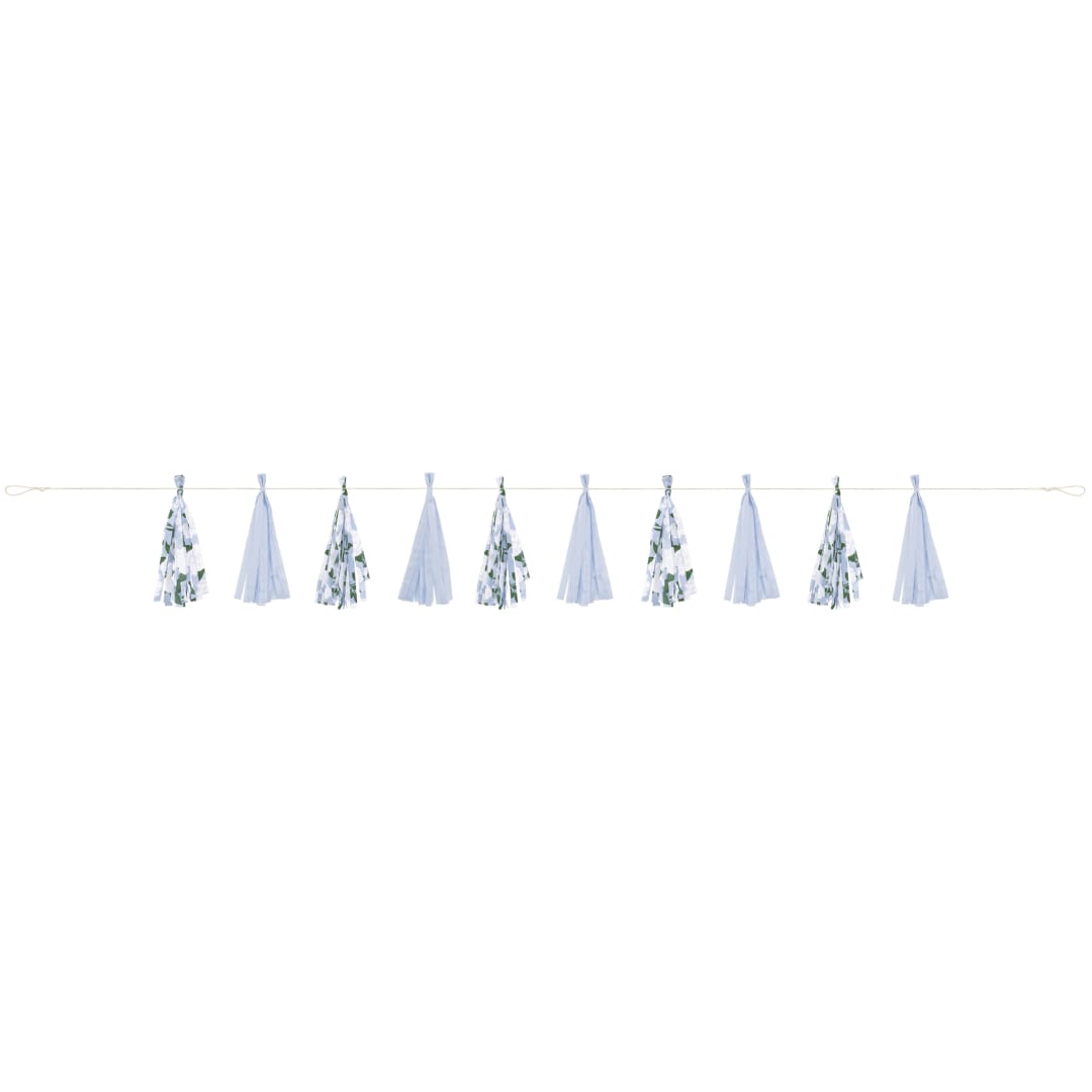 Garden Party Fabric Tassel Garland, 7 ft