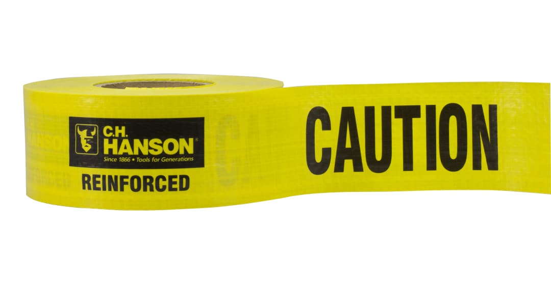 Barricade Tape-CAUTION 500'x3"x5Mil Reinforced (8-pack)