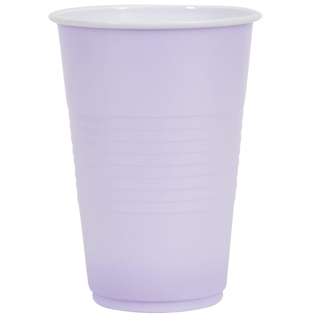 Lavender Solid 16oz Plastic Party Cups, 50ct