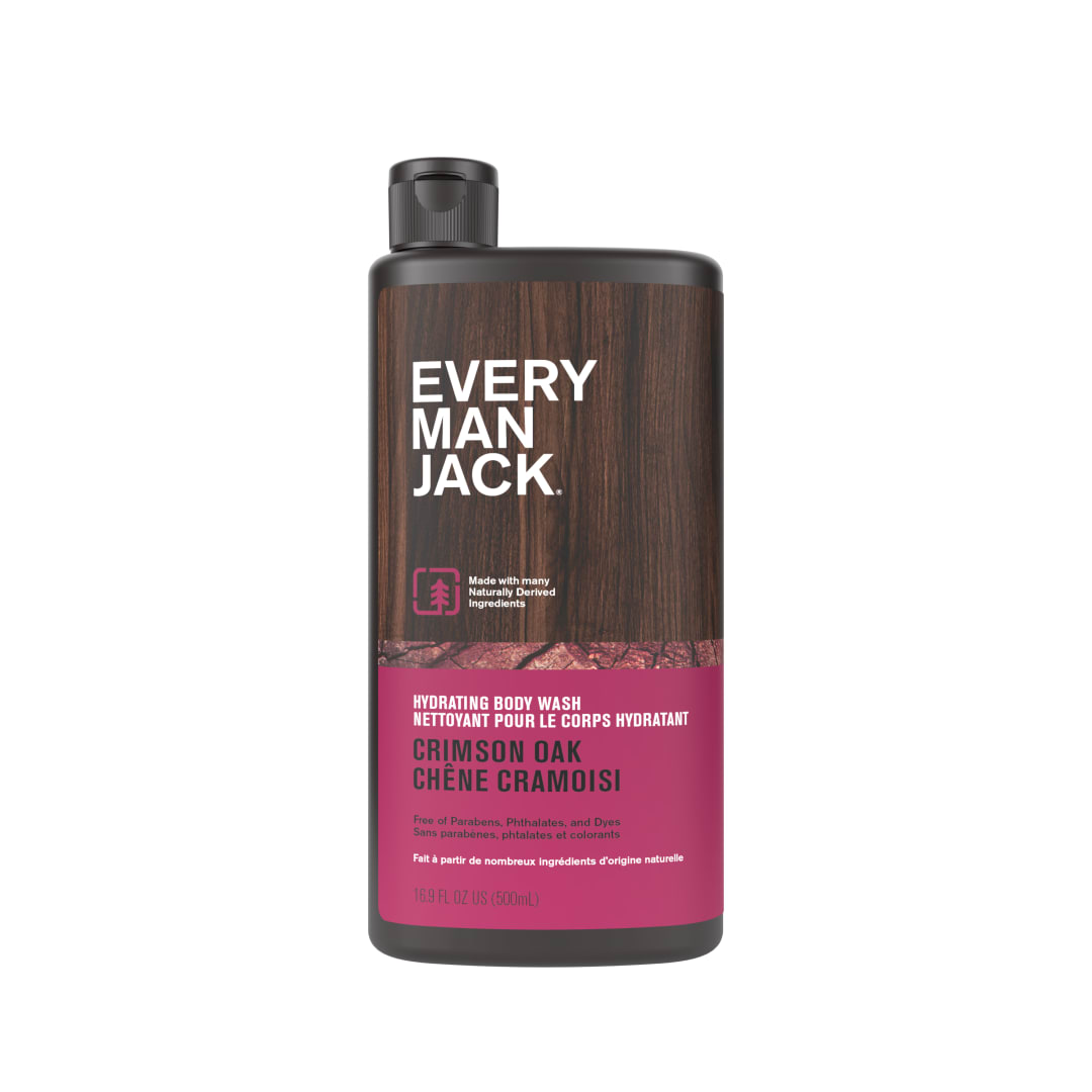 Every Man Jack Crimson Oak Hydrating Body Wash for Men, Naturally Derived, 500ml