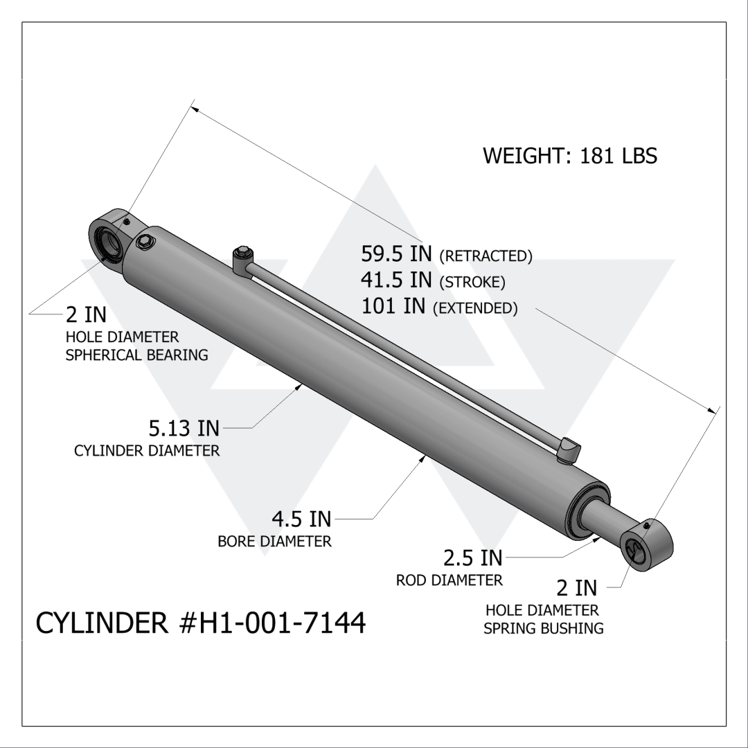 Wastebuilt® Replacement for Heil Arm Cylinder Non-Sensor