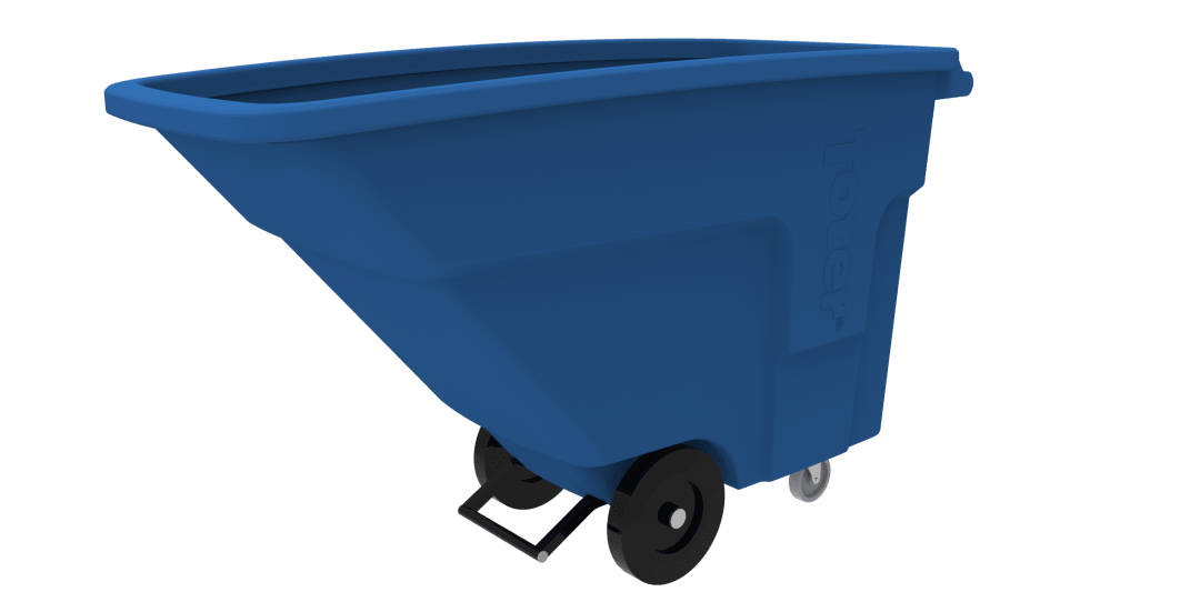 1 Cubic Yard 825 lbs. Capacity Utility Duty Nestable Tilt Truck - Blue