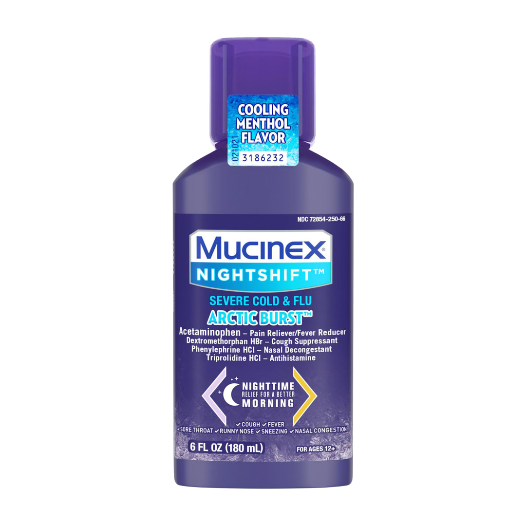 MUCINEX® Nightshift® Cold & Flu - Clear & Cool 6/6 oz.