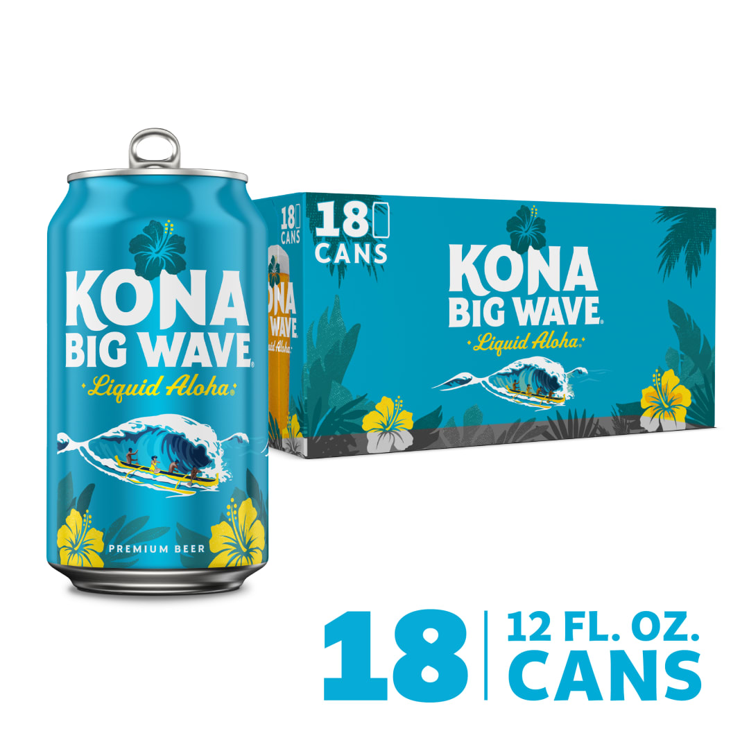 Kona Big Wave Liquid Aloha Premium Beer 18 - 12 fl oz Cans
