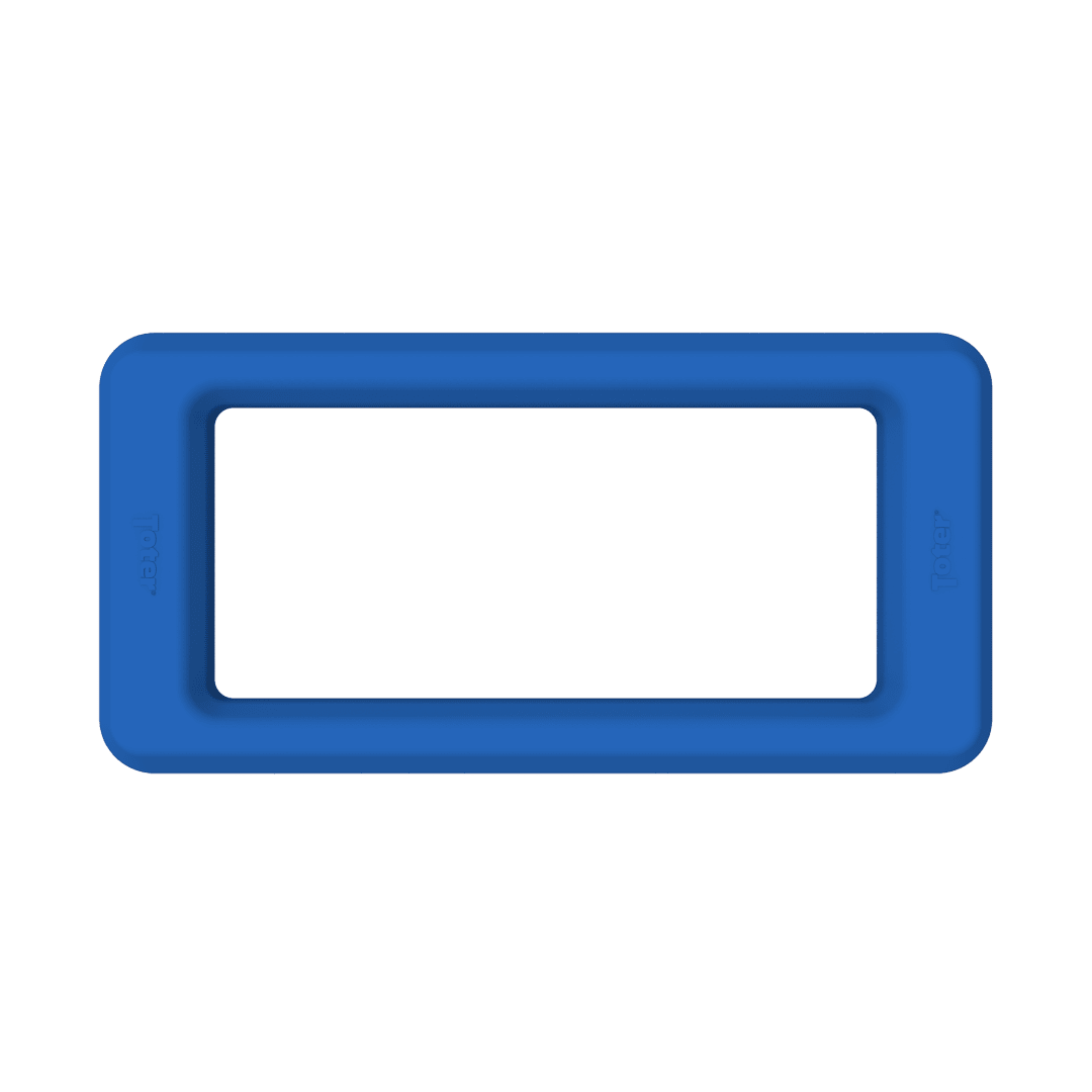 Slimline Rectangular Trash Can Lid with Open Top - Blue