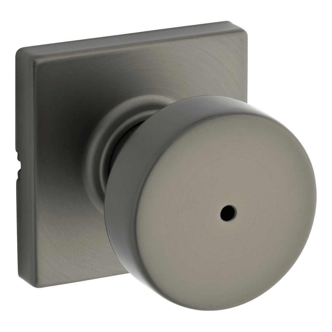 Pismo Bed/Bath Knob w/ Square Rose in Gunmetal