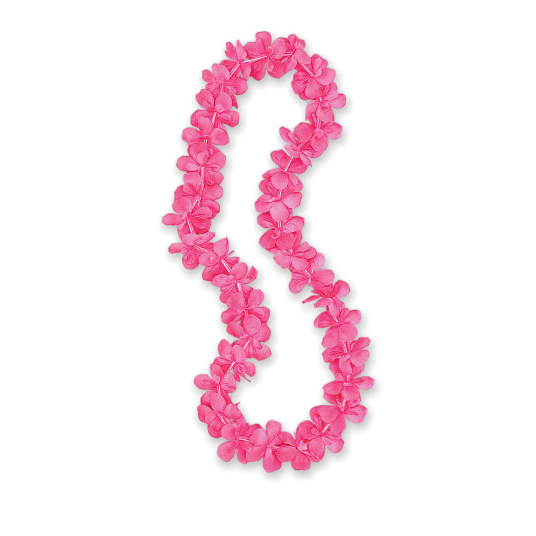 Hot Pink Flower Lei 40"