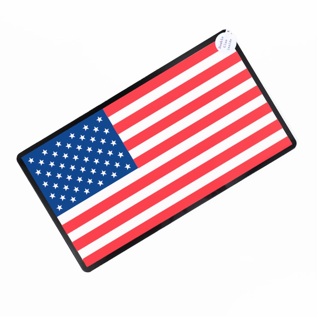USA Flag (Color) Car Battery Sign Sticker