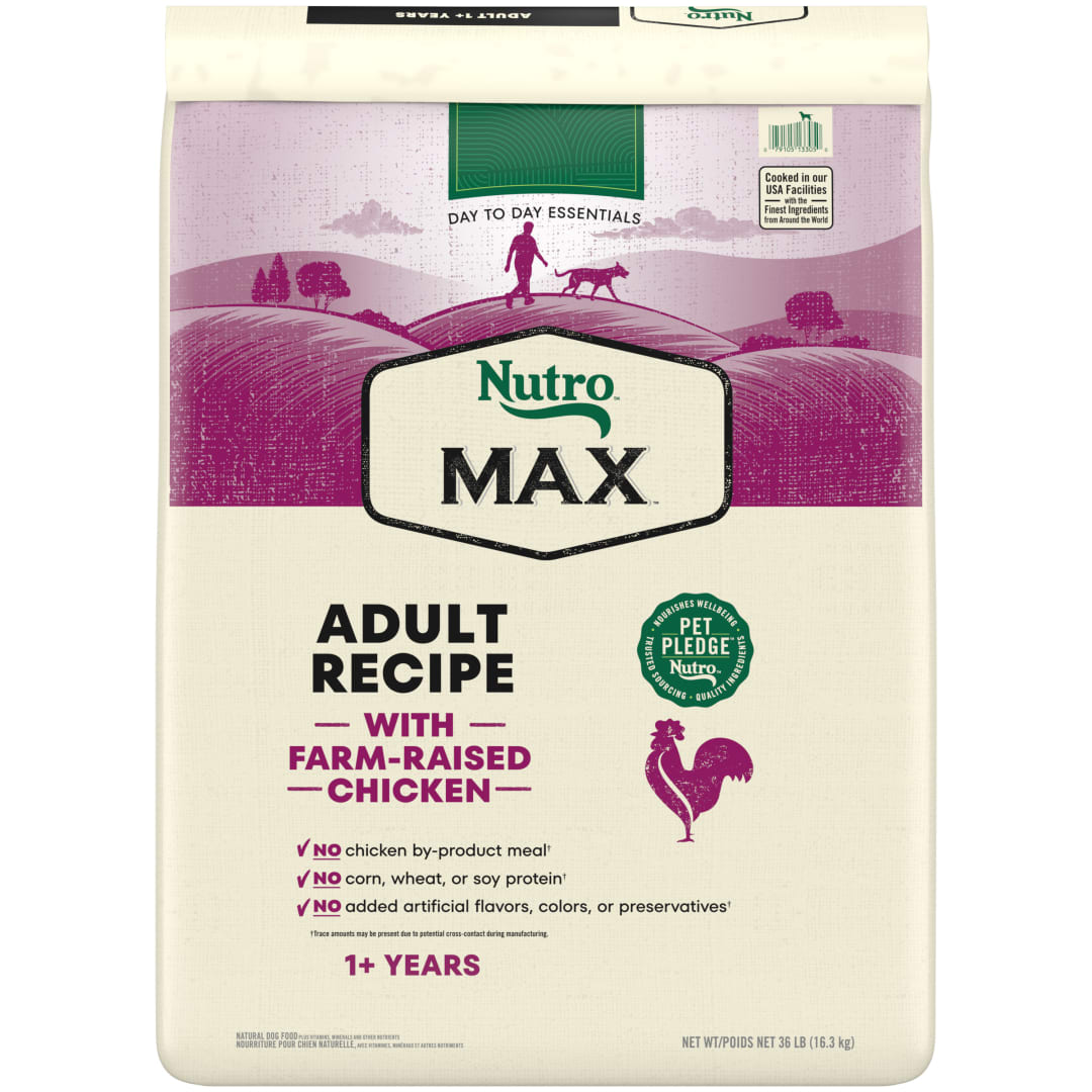 Nutro Max Adult Dry Dog Food with Farm-Raised Chicken, 36 lb. Bag