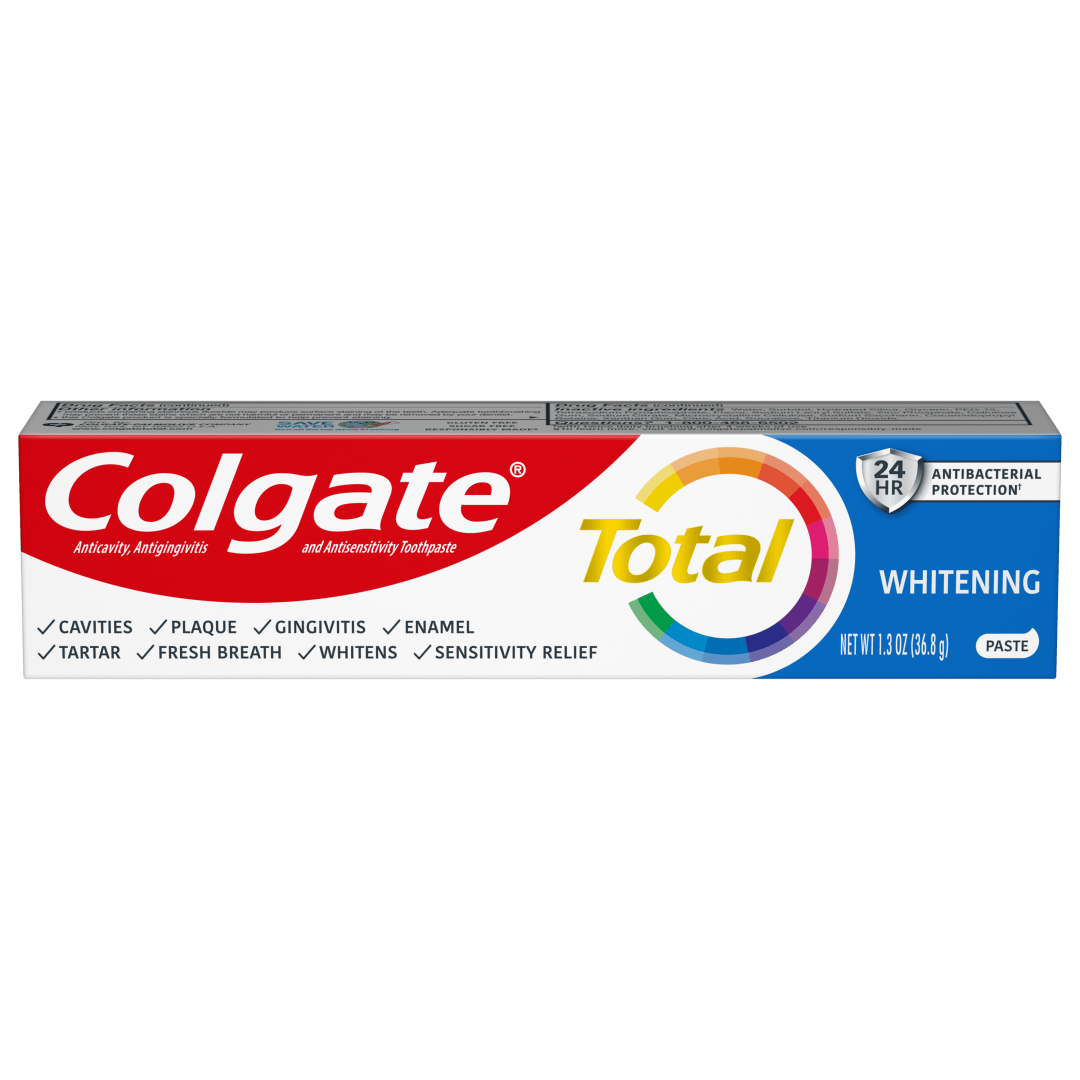 Colgate Total Whitening Toothpaste, 1.3 oz.