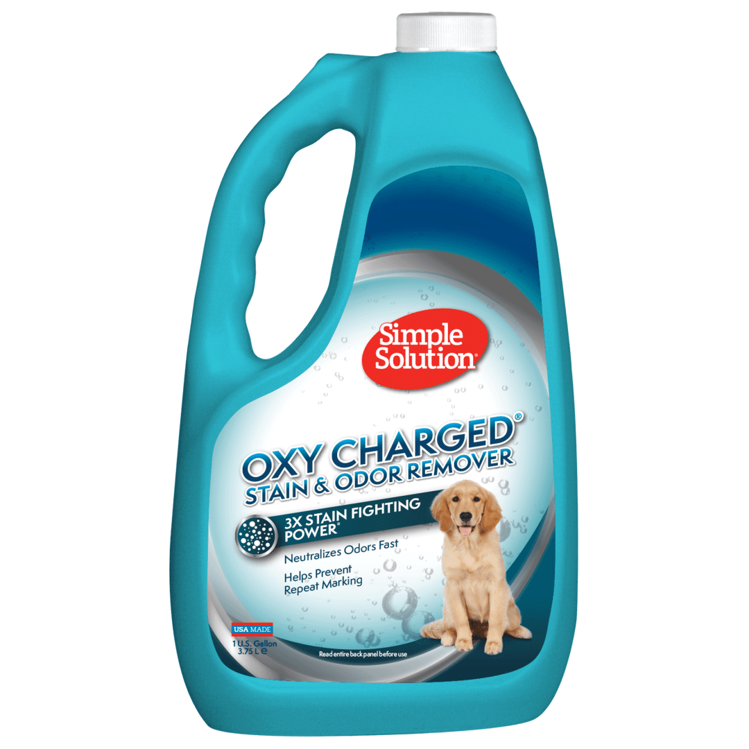 Simple Solution Oxy Charged Pet Stain and Odor Remover | Eliminates Pet Stains and Odors with 3X Cleaning Power | 1 Gallon