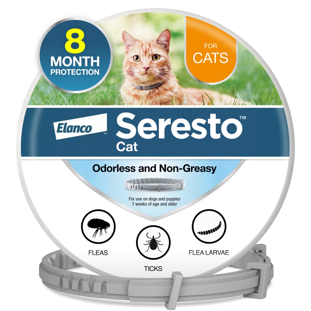 Seresto Vet-Recommended Flea & Tick Collar For Cats & Kittens, 8-Month Protection (1 Count)