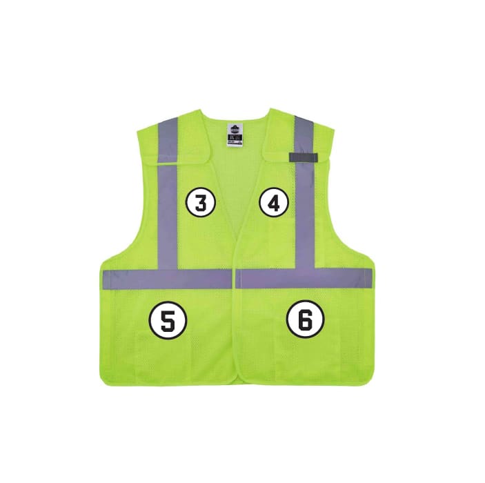 GloWear 8217BA Breakaway Hi-Vis Safety Vest - Type R, Class 2, 3 Pockets