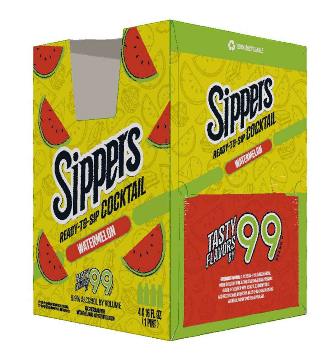 99 Watermelon Sippers 4 Pack 16fl oz Can 19.8 Proof
