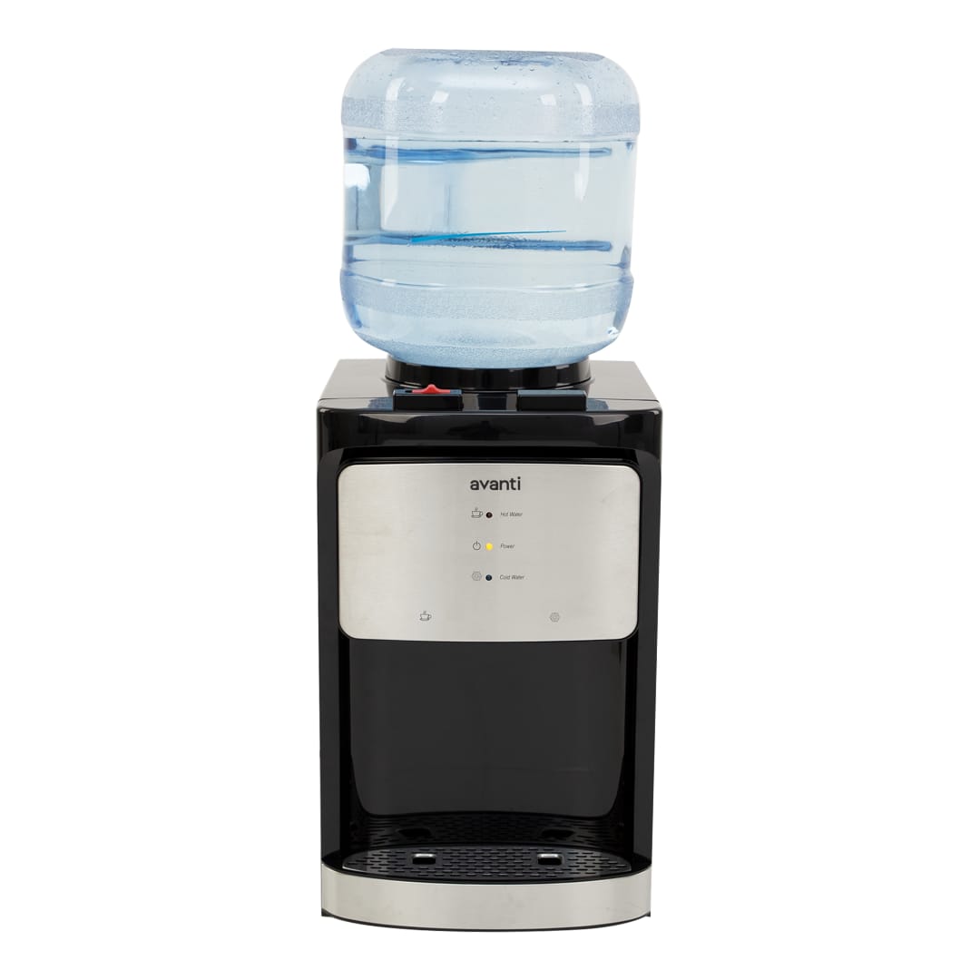 Avanti Countertop Thermoelectric Hot and Cold Water Dispenser, Dual Faucet with Child Safety, 3 or 5 Gallon Capacity, in Stainless Steel (WDT40Q3S-IS)