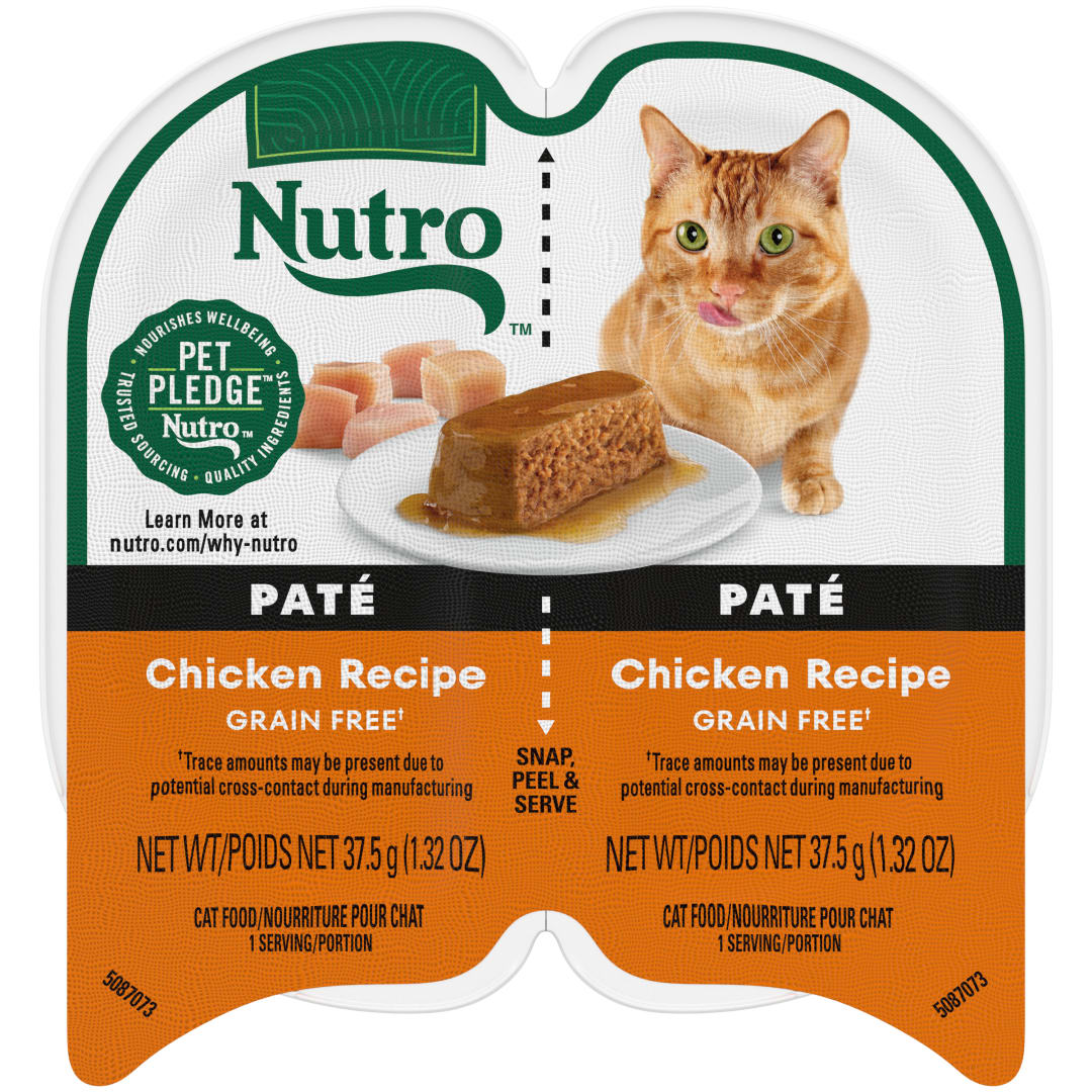 Nutro Perfect Portions Wet Cat Food Pate Chicken Recipe, (24) 2.64 oz. Twin-Pack Trays