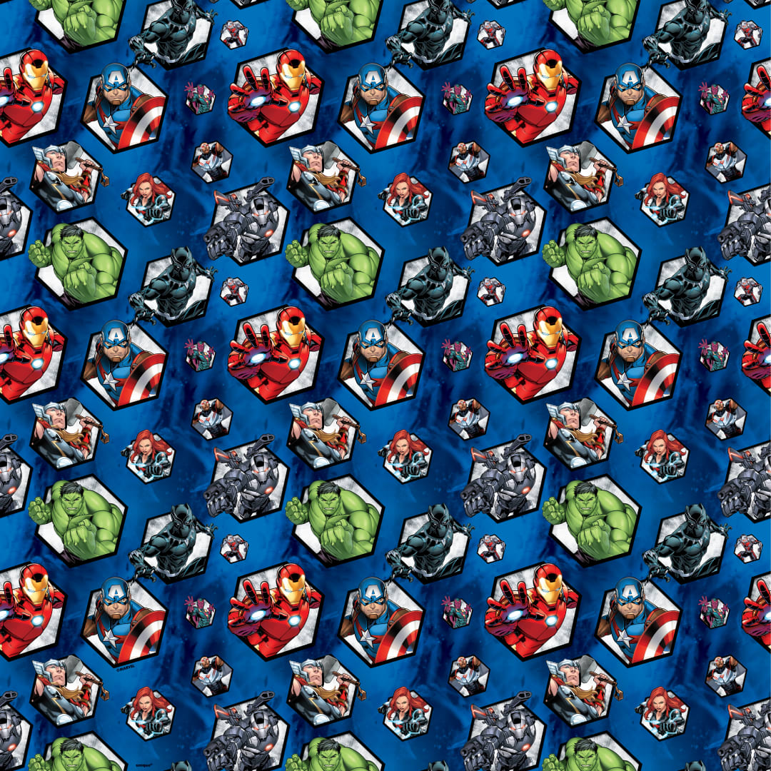 Avengers Gift Wrap, 30" x 5 ft