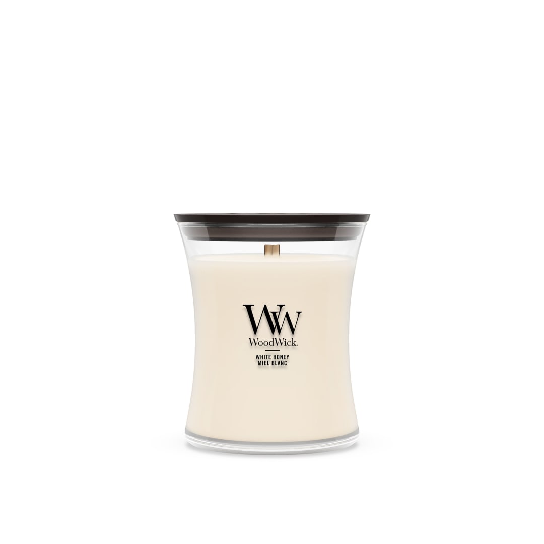 WoodWick Vela perfumada | Vela de tamaño mediano en forma de reloj de arena | Marine Drift | Regalos perfectos para mujeres