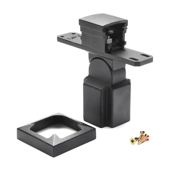 Trex Signature® Swivel Crossover Bracket Kit in Stair in 2.5" Charcoal Black