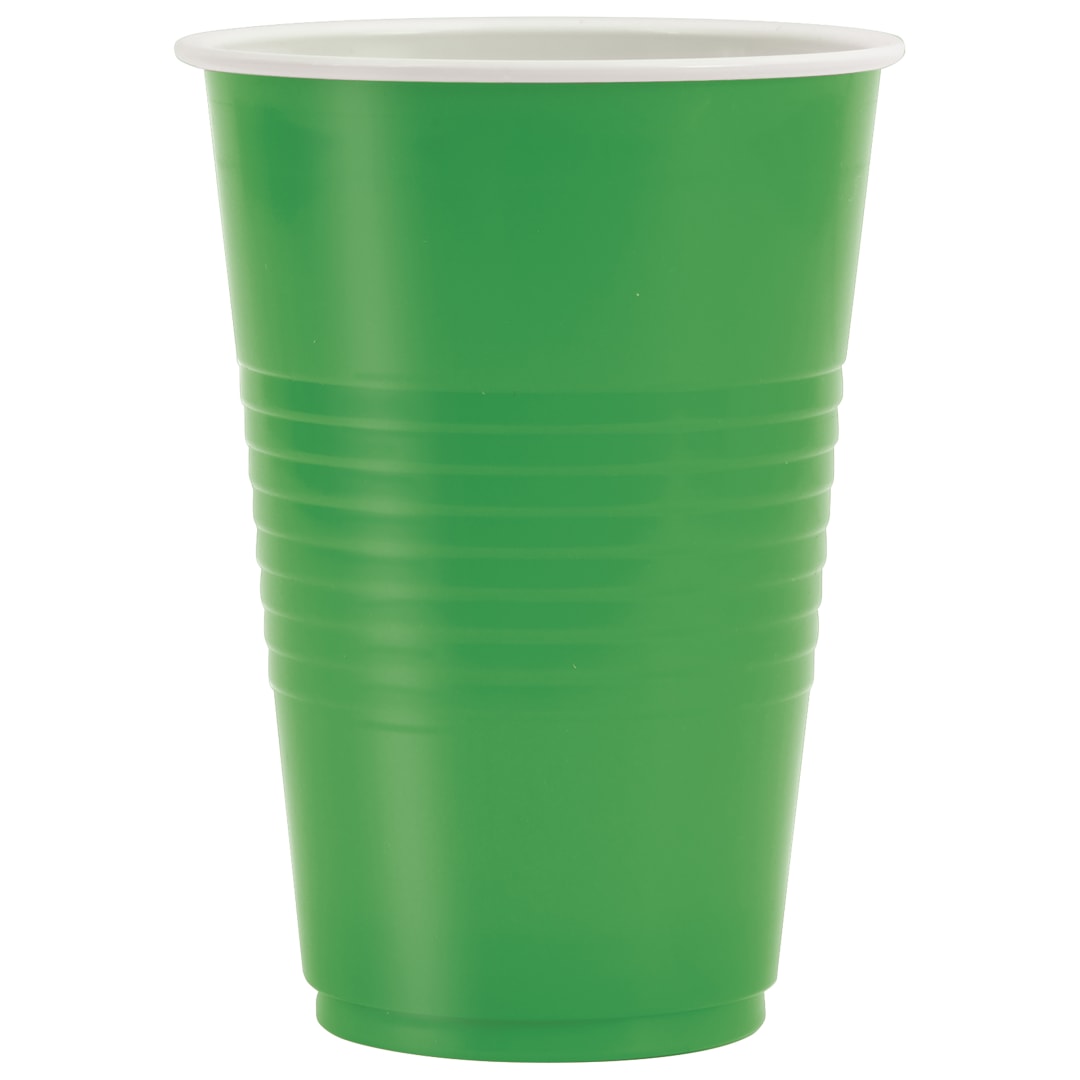 Emerald Green Solid 16oz Plastic Party Cups, 50ct