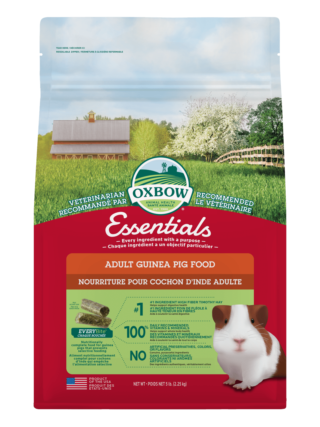 Essentials Adult Guinea Pig Food - 5 lb, Canada Version