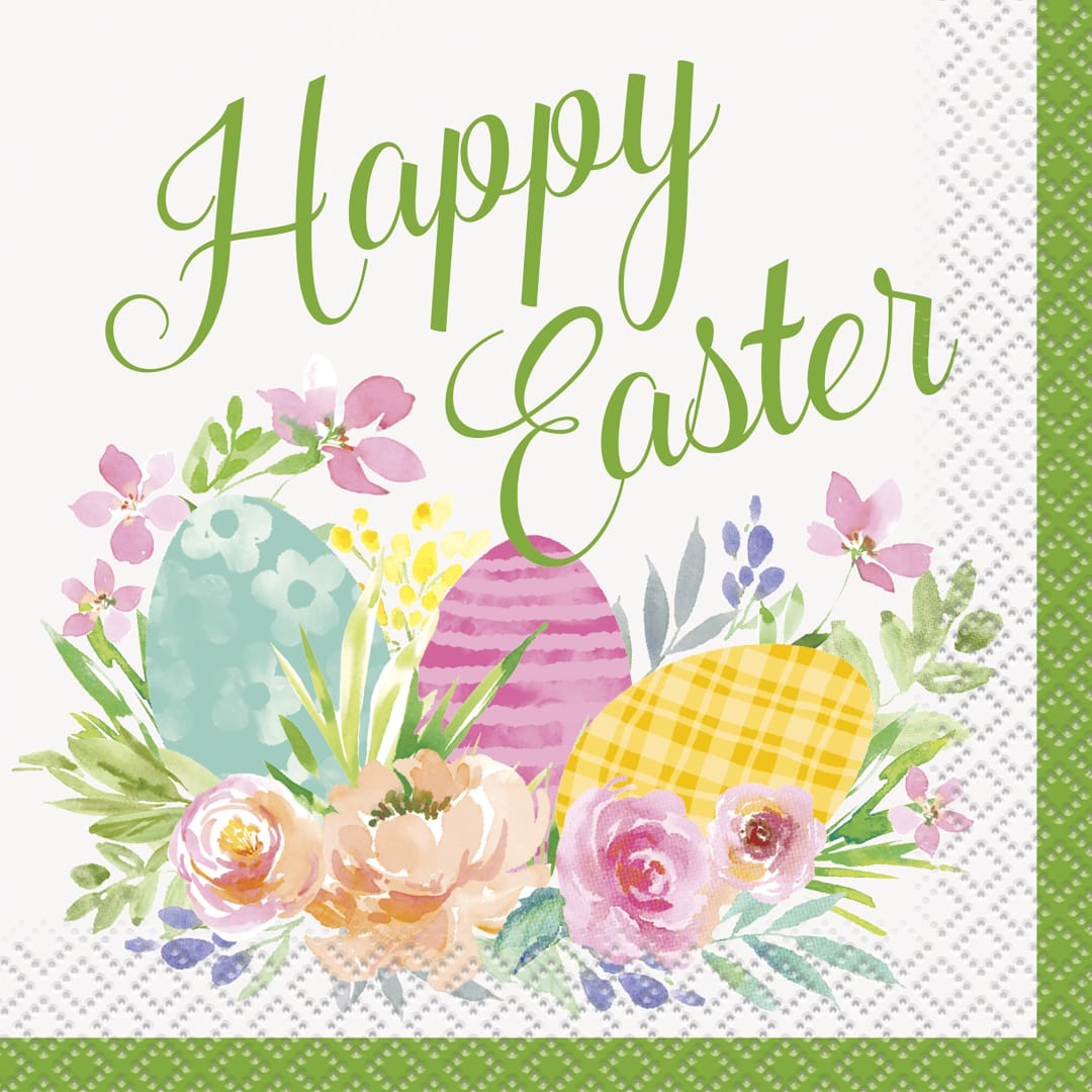 Watercolor Pastel Easter Beverage Napkins, 16ct