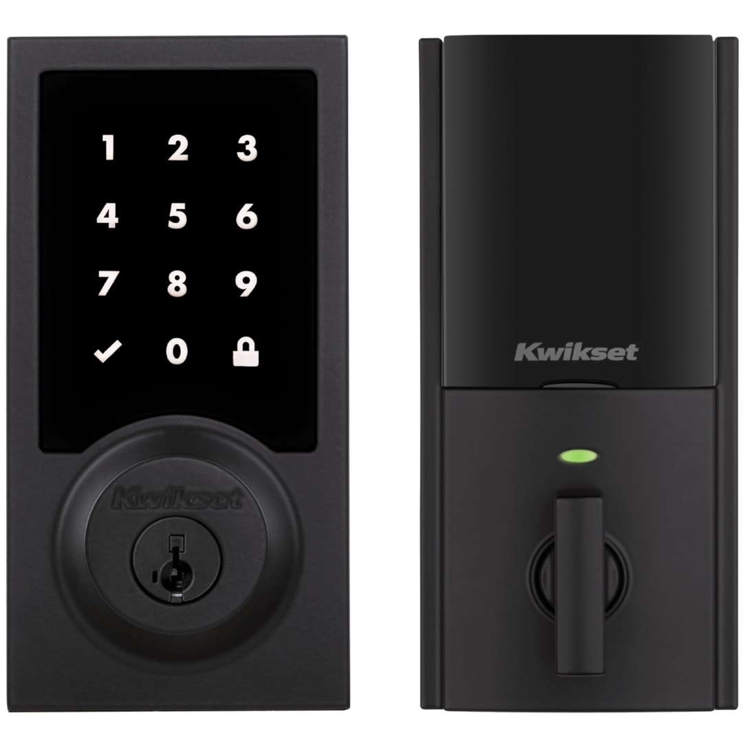 918 HomeConnect Electronic Deadbolt featuring SmartKey Security™ and Z-Wave Technology in Matte Black