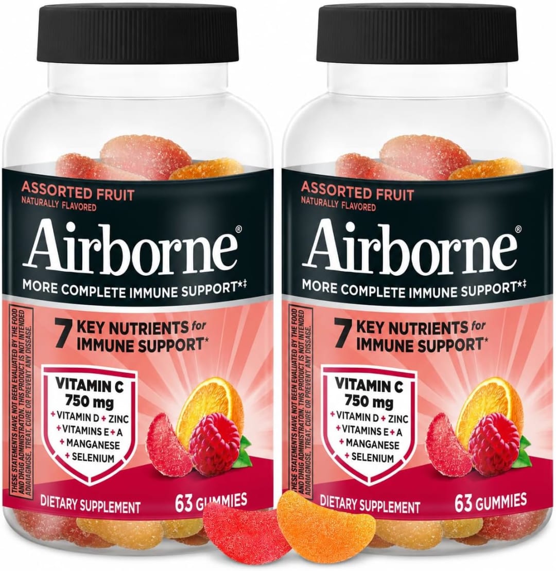 AIRBORNE® Gummies - Assorted Fruit Bundle Pack 6/(2x63)ct.