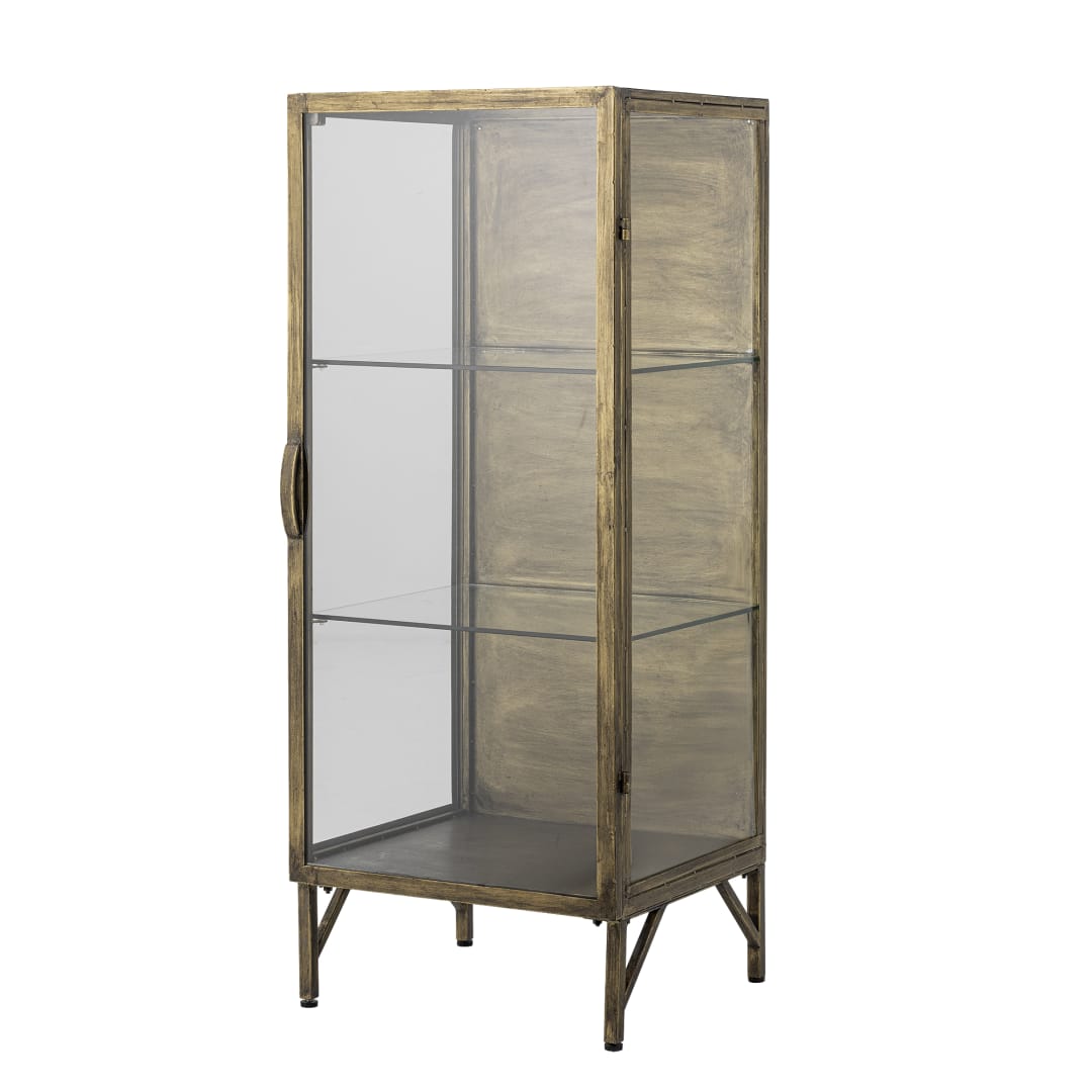 82064971 - Saone Cabinet, Brass, Tempered glass STOCK: 30