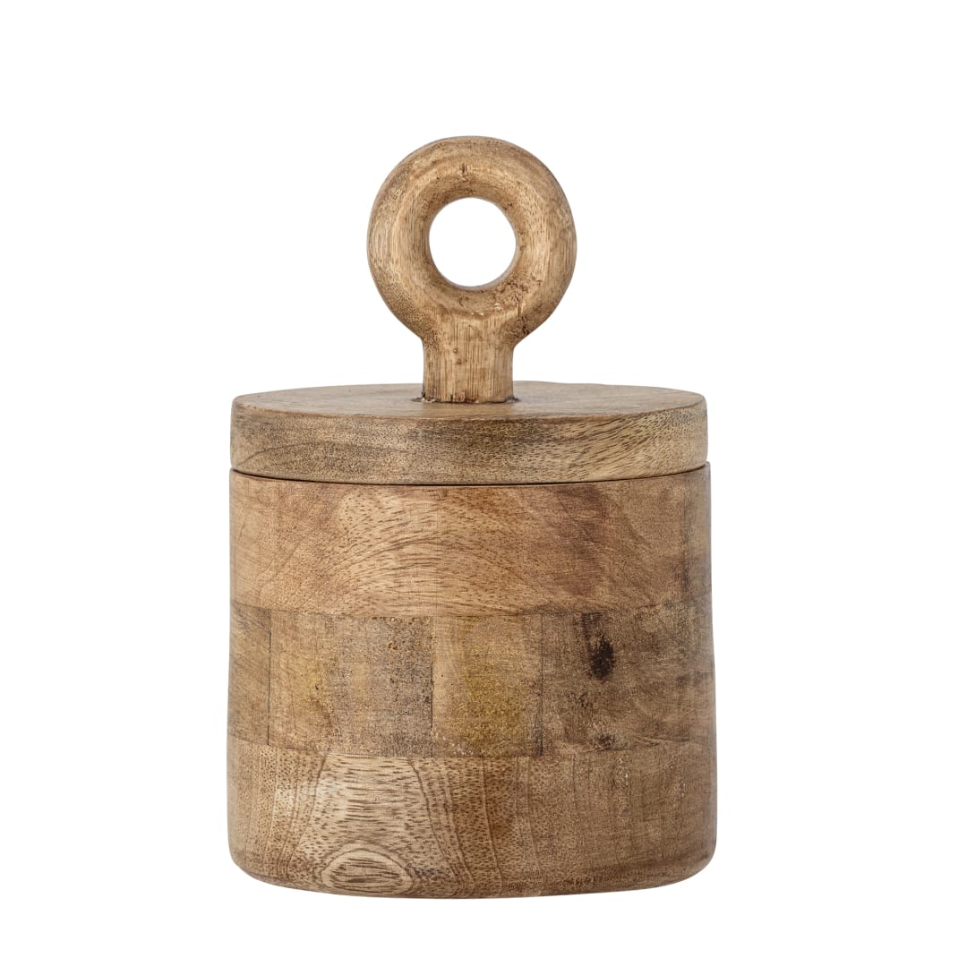 82065402 - Nonnie Jar w/Lid, Nature, FSC®100%, Mango STOCK: 94