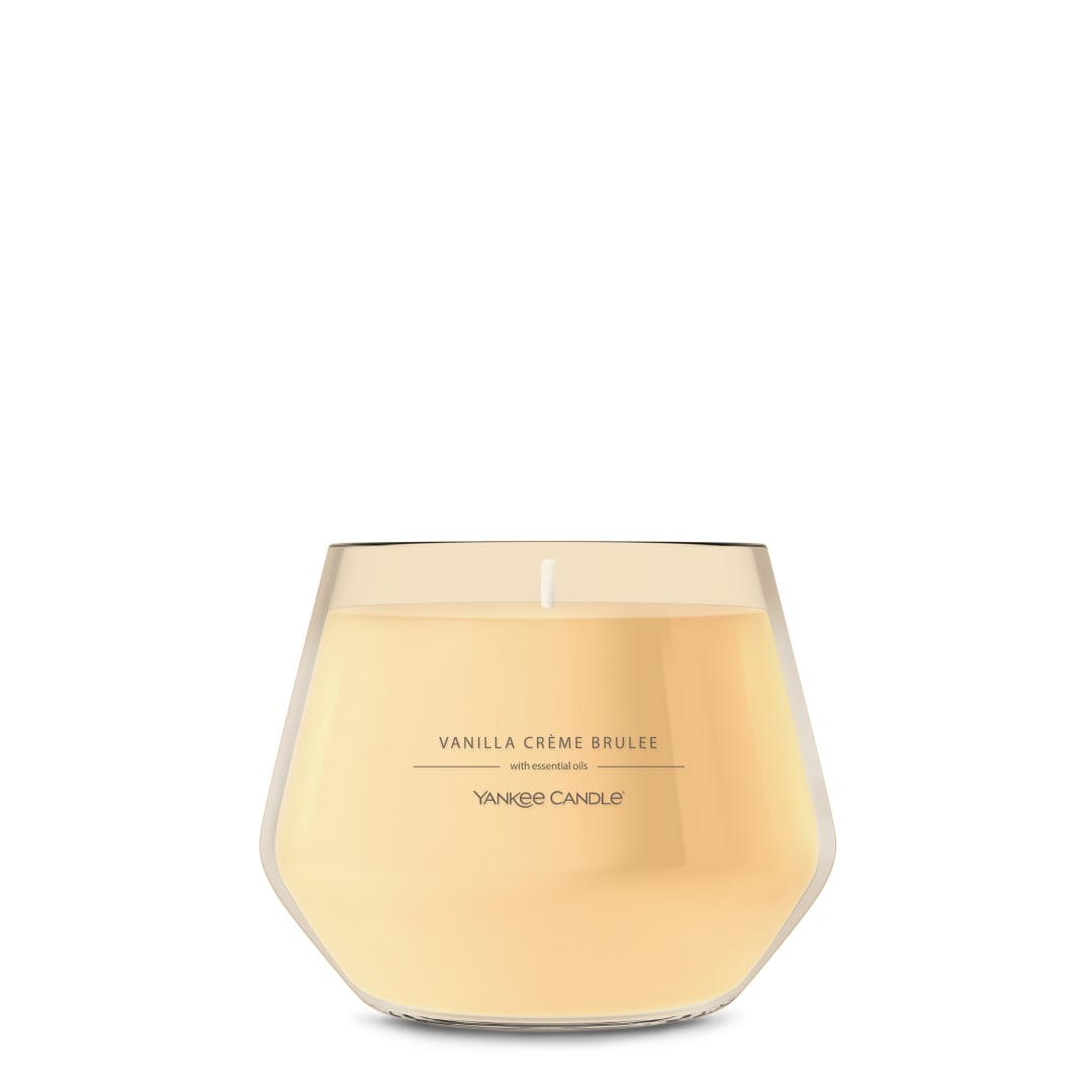 Yankee Candle® Studio Scented Candle with up to 50 Hour Burn Time, Premium Plant Wax Blend for Consistent Burn, 10 oz Jar Candle with Room Filling Fragrance, Vanilla Crème Brûlée