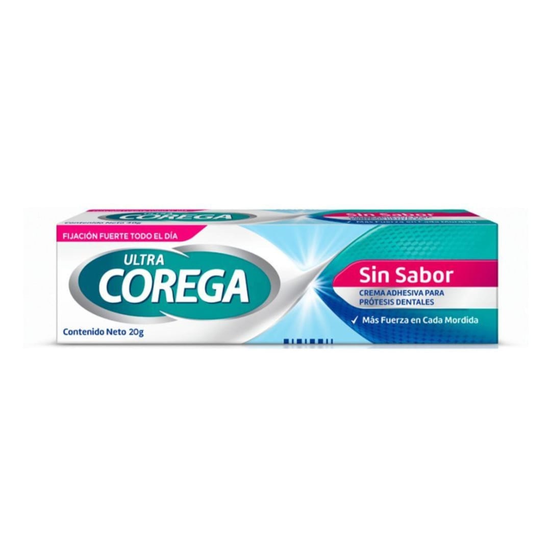Corega Adhesivo para prótesis dentales 20 gr sin sabor