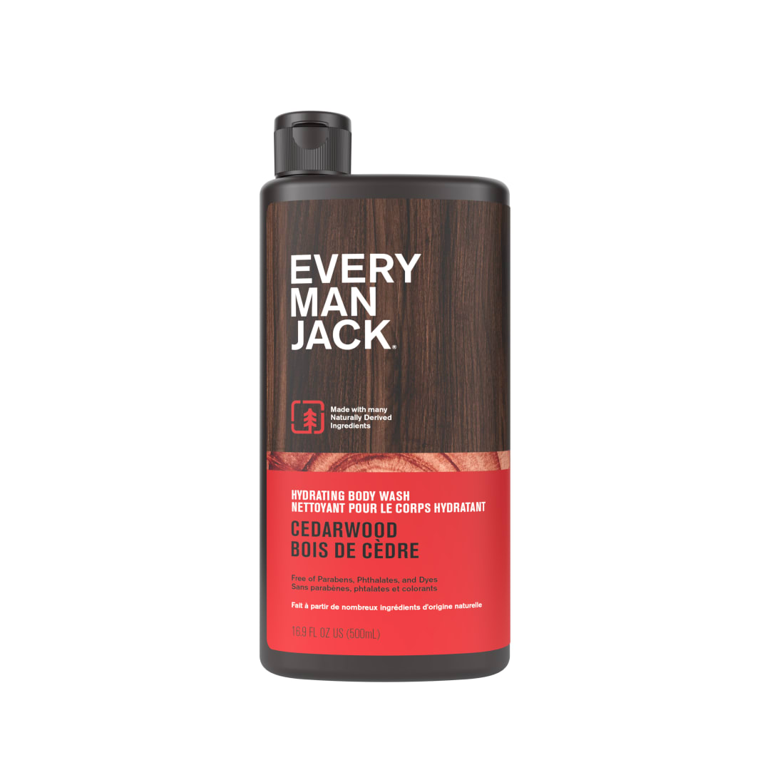 Every Man Jack Cedarwood Hydrating Body Wash for Men, Naturally Derived, 500ml