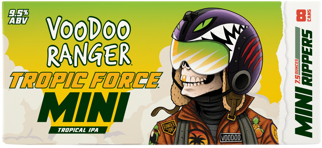 Voodoo Ranger Tropic Force IPA Mini Rippers Beer, 8 Pack, 7.5 fl oz Cans