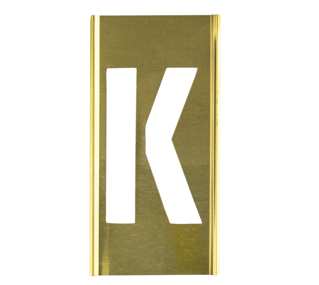 Stencil Sort-1/2" Brass Gothic K