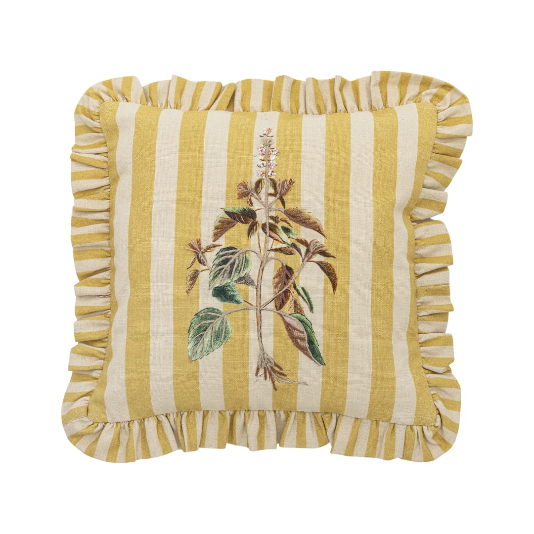 82069369 - Camila Cushion, Yellow, Cotton STOCK: 154