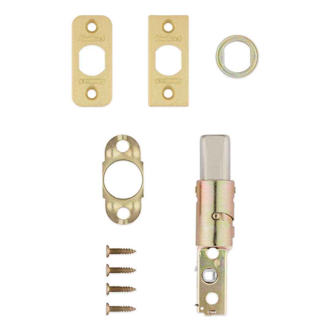 6-Way Adjustable Low Profile Deadbolt Latch for Satin Brass Finish