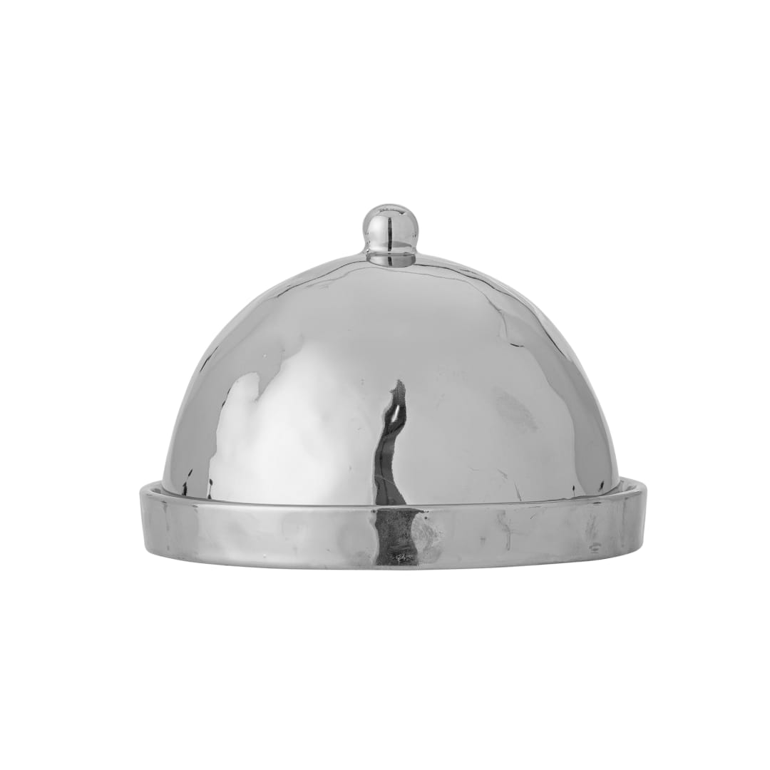 82073138 - Shine Butter Box, Silver, Stoneware STOCK: 300