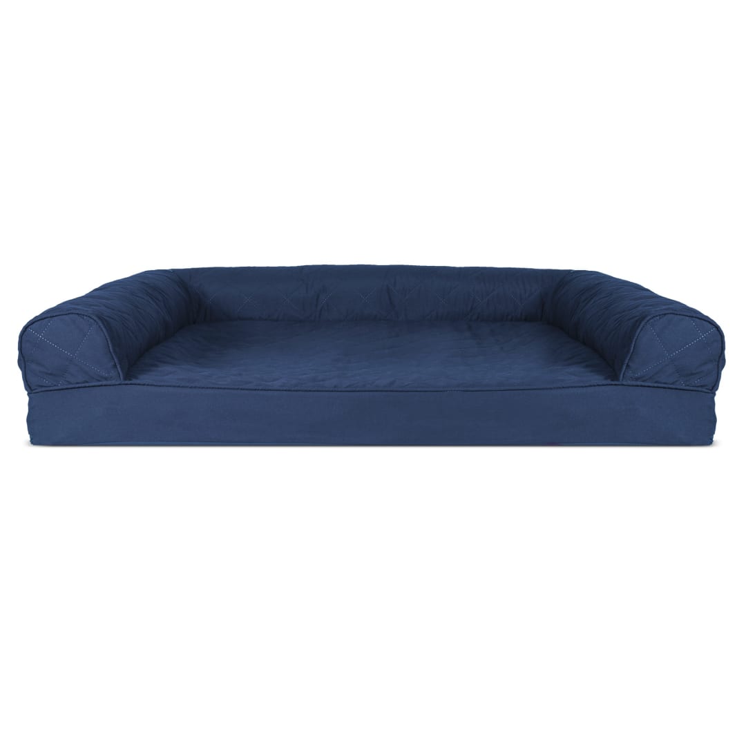 FurHaven Quilted Full Support Mattress Sofa Pet Bed, Ensign Blue, Large