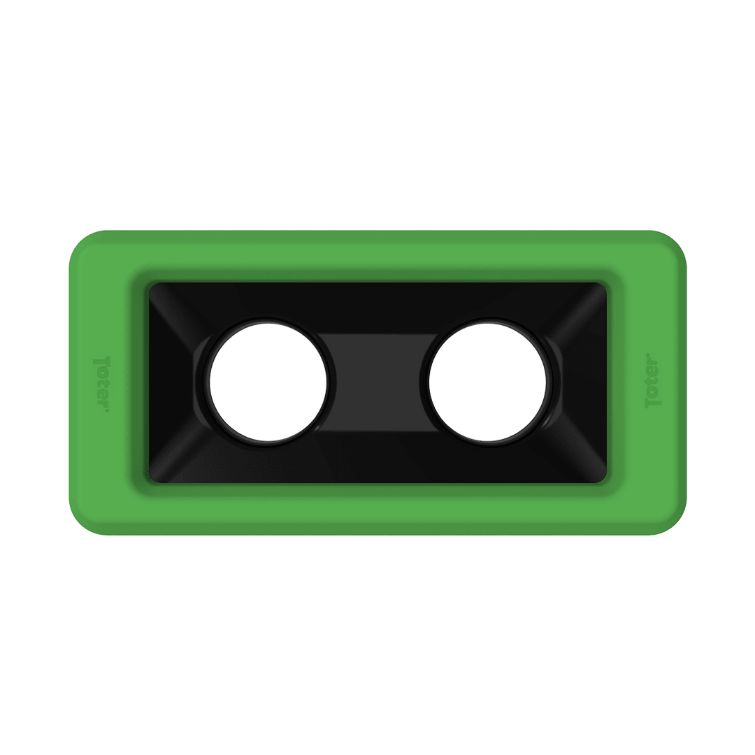 Slimline Rectangular Trash Can Lid with Can Cutout - Bright Lime Green