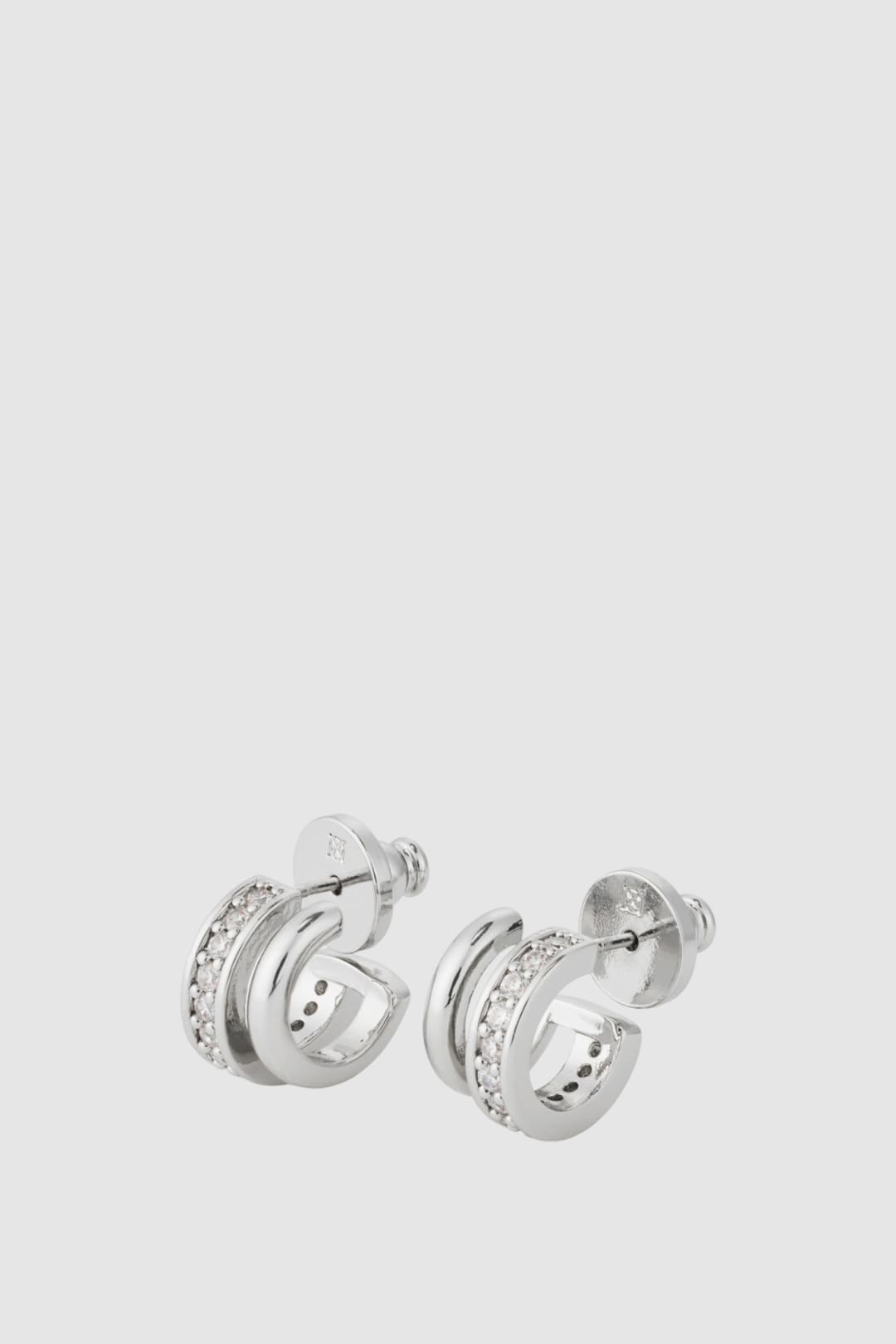 Ellie Crystal Mini Double Hoop
