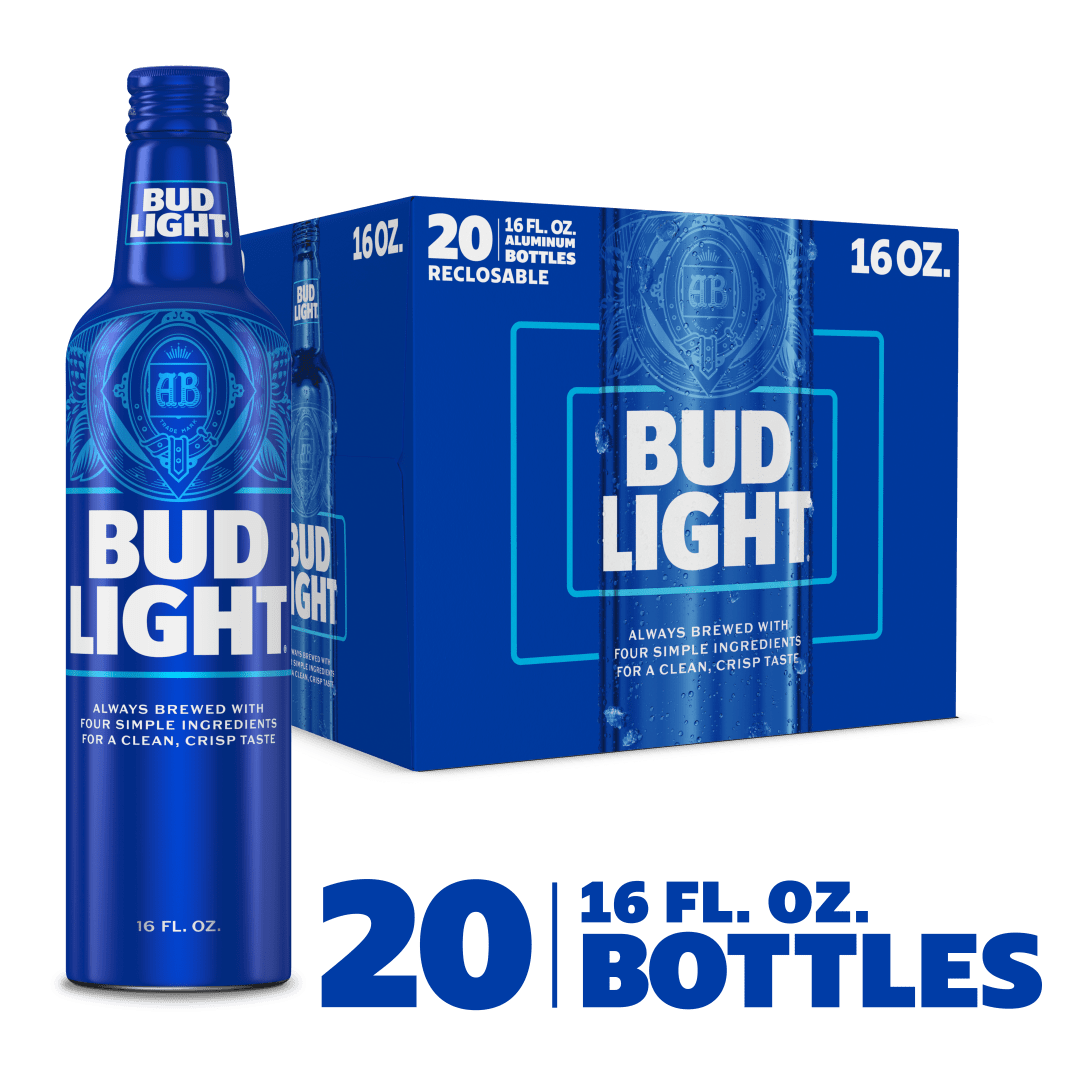 Bud Light Beer 20 - 16 fl oz Bottles