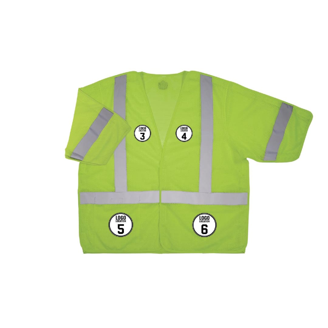 GloWear 8315BA Hi-Vis Breakaway Safety Vest - Type R, Class 3, Hook &amp; Loop
