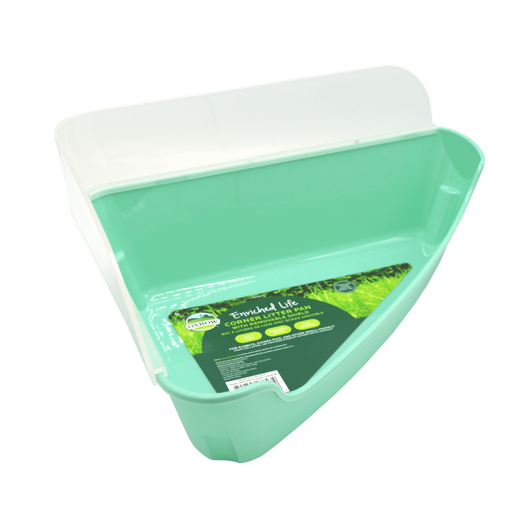 Enriched Life - Corner Litter Pan with Removable Shield