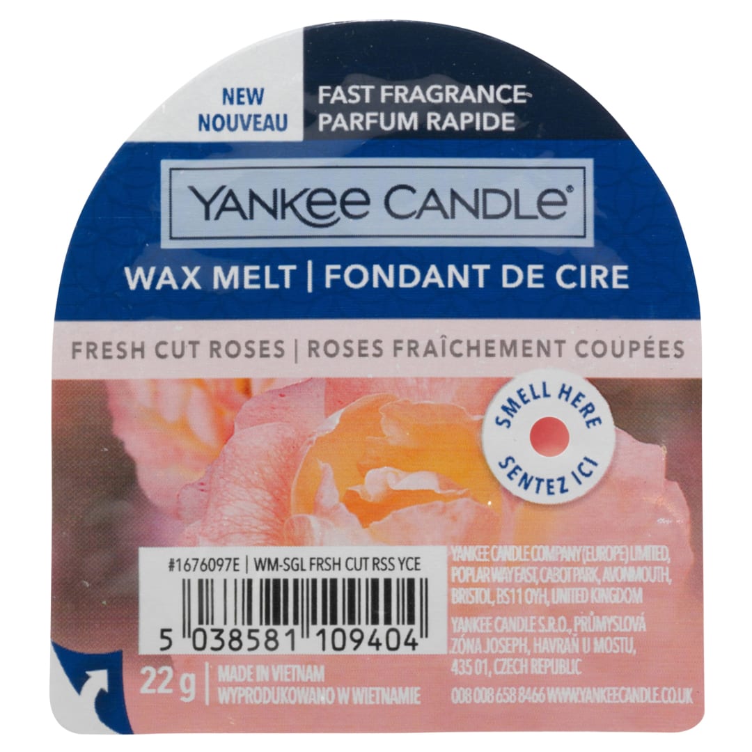 Yankee Candle® Wax Melts | Fresh Cut Roses | Up to 8 Hours of Fragrance | 1 Count