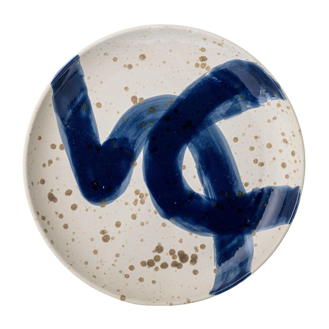 82049847 - Ozcar Wall Decor, Blue, Stoneware STOCK: 247