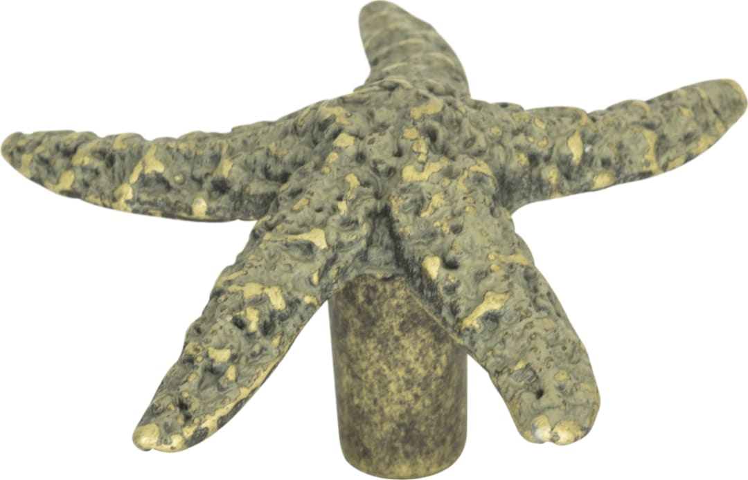 Starfish Knob 2 Inch Verdigris