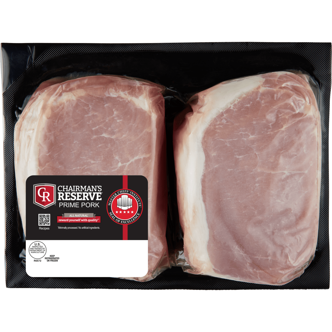 Chairman’s Reserve® Prime Pork All Natural* Thick Cut Bone-In Pork Loin Center Cut Chops, 1.0 lbs.