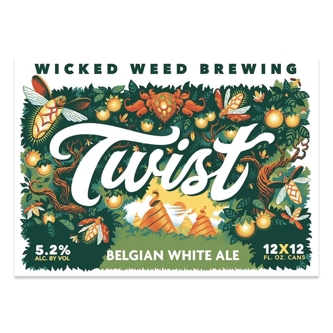 Wicked Weed Twist Belgian White Ale Craft Beer 12 Pack 12 fl oz Cans